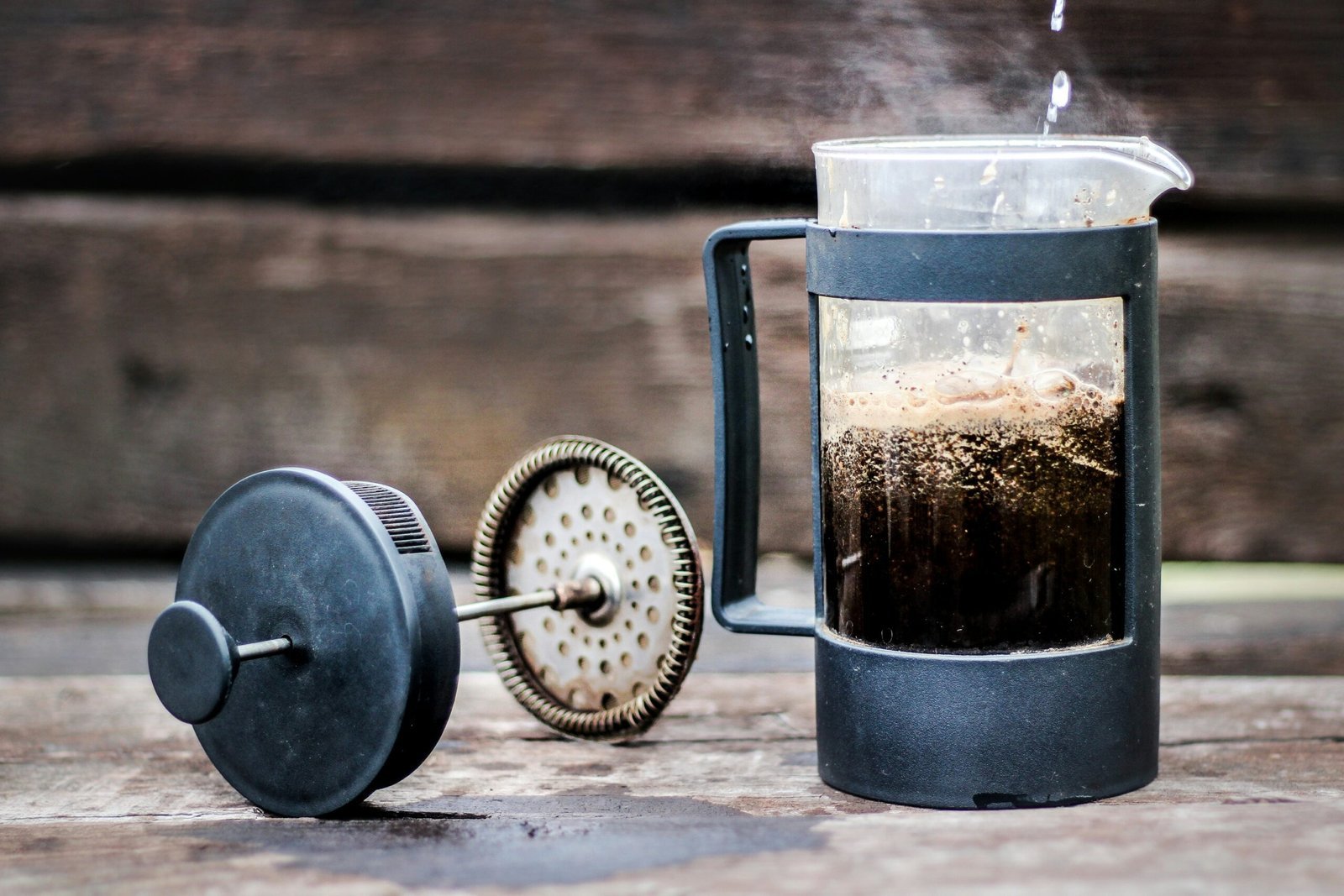 time lapse photo of French press